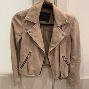 All Saints Women’s Dalby Suede Biker Jacket